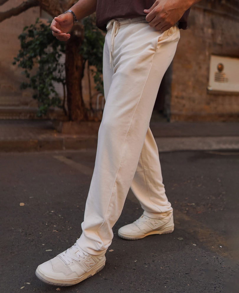Cream Regular Fit Joggers