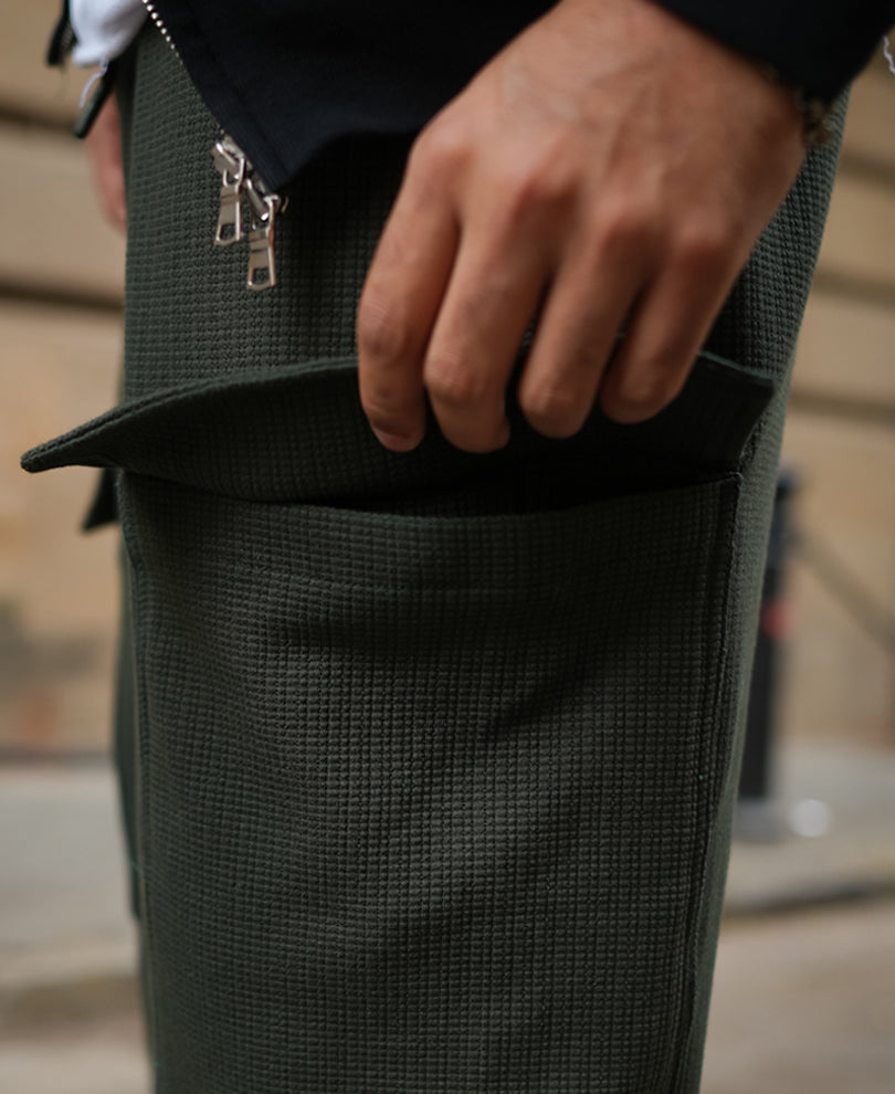 Olive Green Side Pocket Track Pant