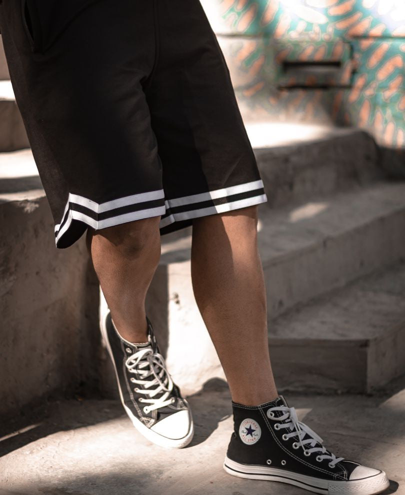 Urban Black Stripes Shorts