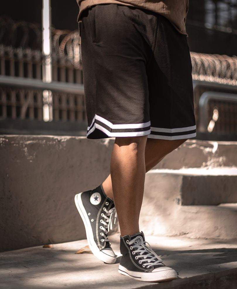 Urban Black Stripes Shorts