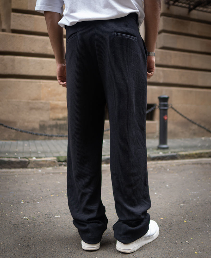 Black Baggy Fit Corduroy Pant