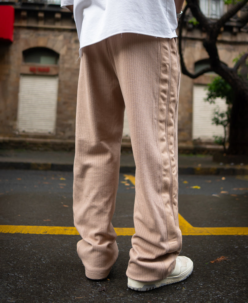 Beige Baggy Fit Track Pant