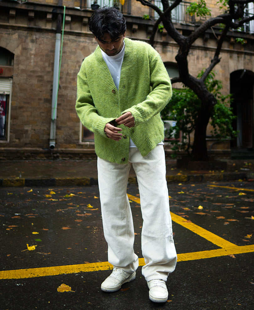Off White Baggy Fit Corduroy Pants