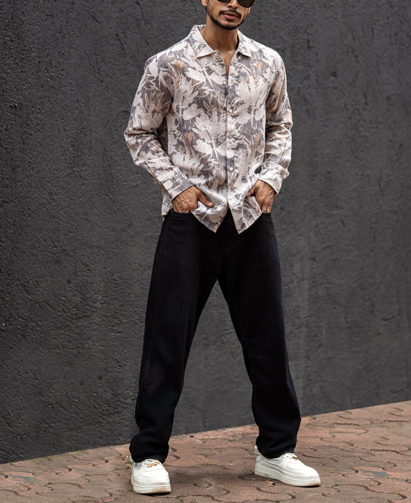 Multi Colour Regular Fit Printed Full Sleeves Shirt