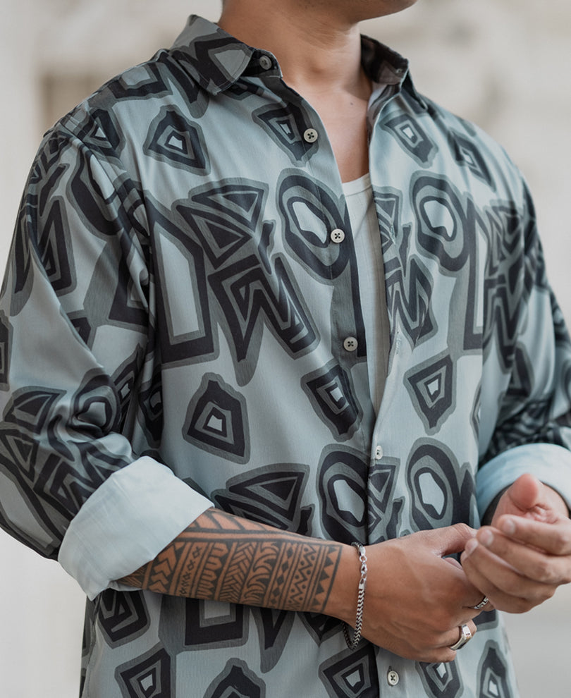 Multi Colour Printed Regular Fit Full Sleeves Shirt