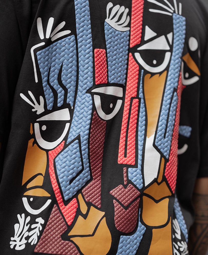 Black Oversized Half Sleeves T-Shirt