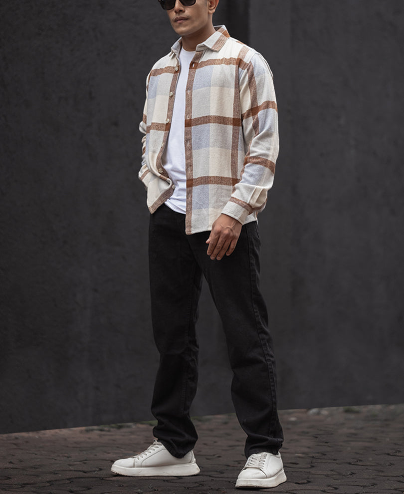 Multi Colour Checks Regular Fit Full Sleeves Shirt