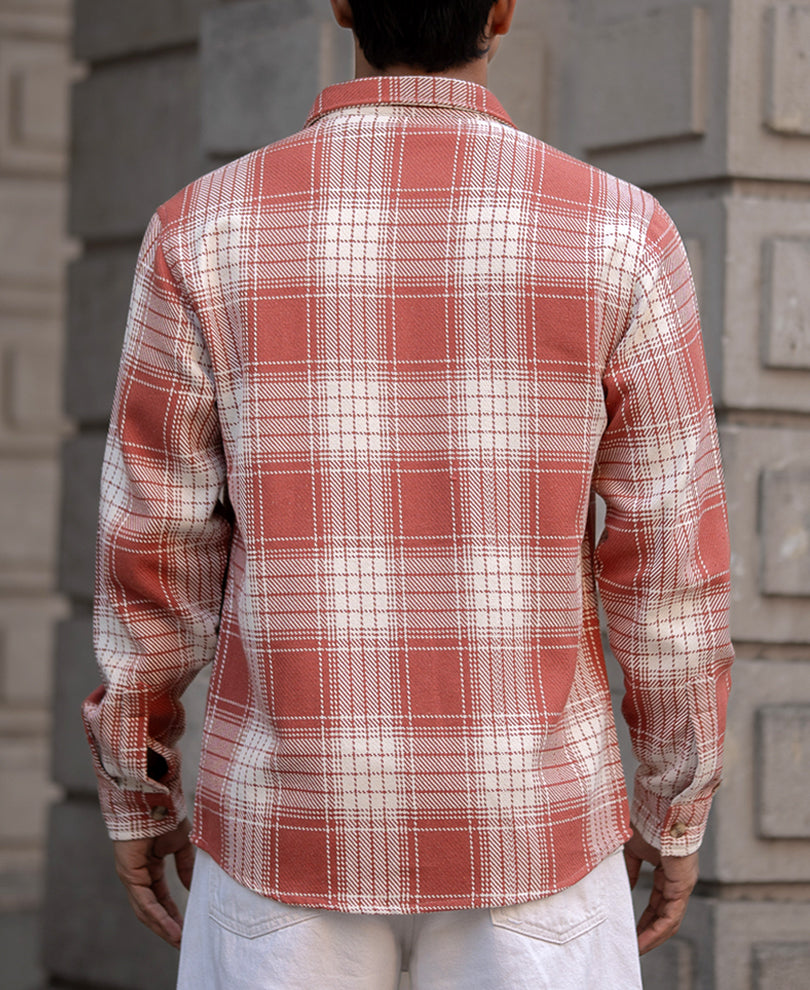 Rust Structured Check Shirt