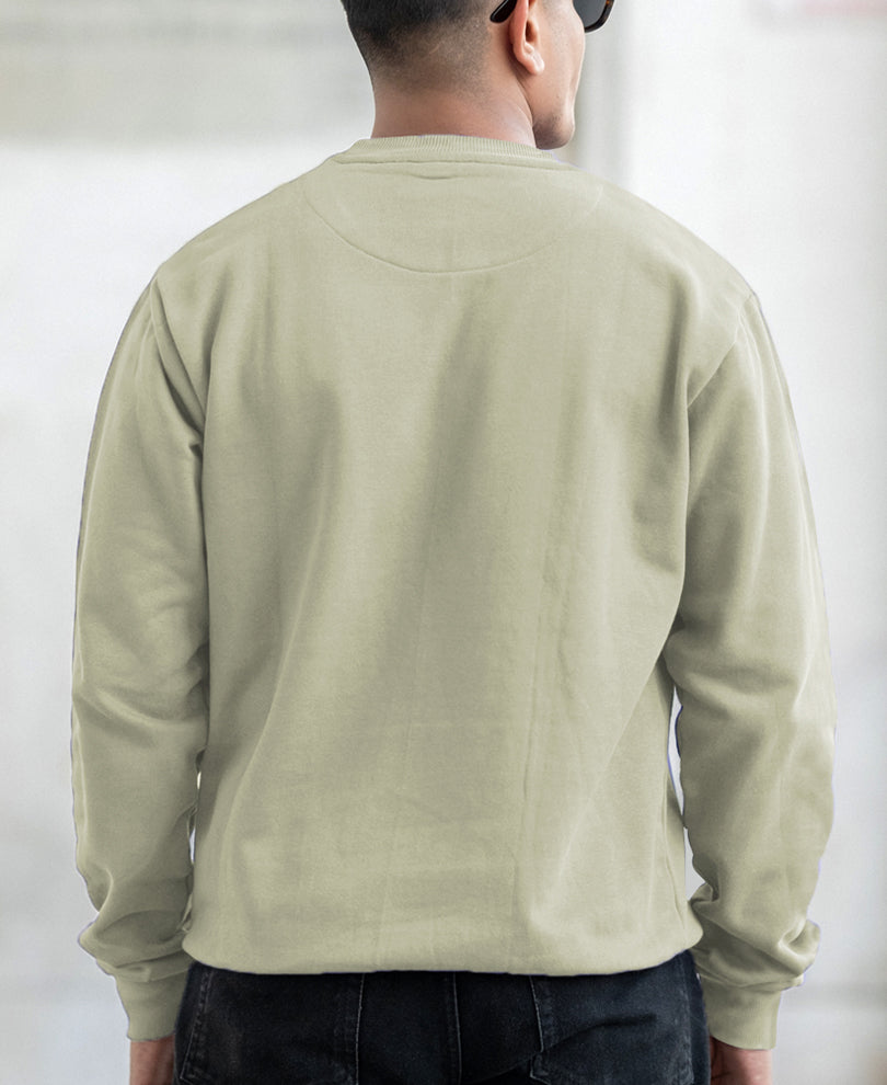 Aqua Green Basic Round Neck Regular Fit Full Sleeves T-Shirt