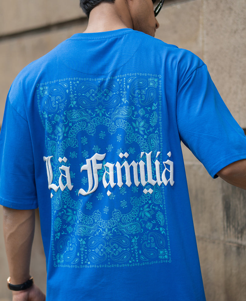 Royal Blue Oversized Half Sleeves T-Shirt