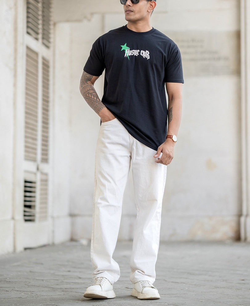 Black Hustle Printed T-Shirt