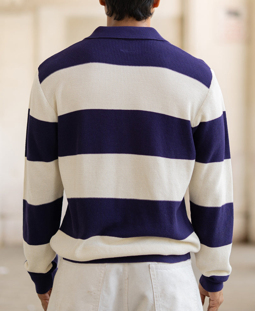 Violet Striped Cotton SweaT-Shirt
