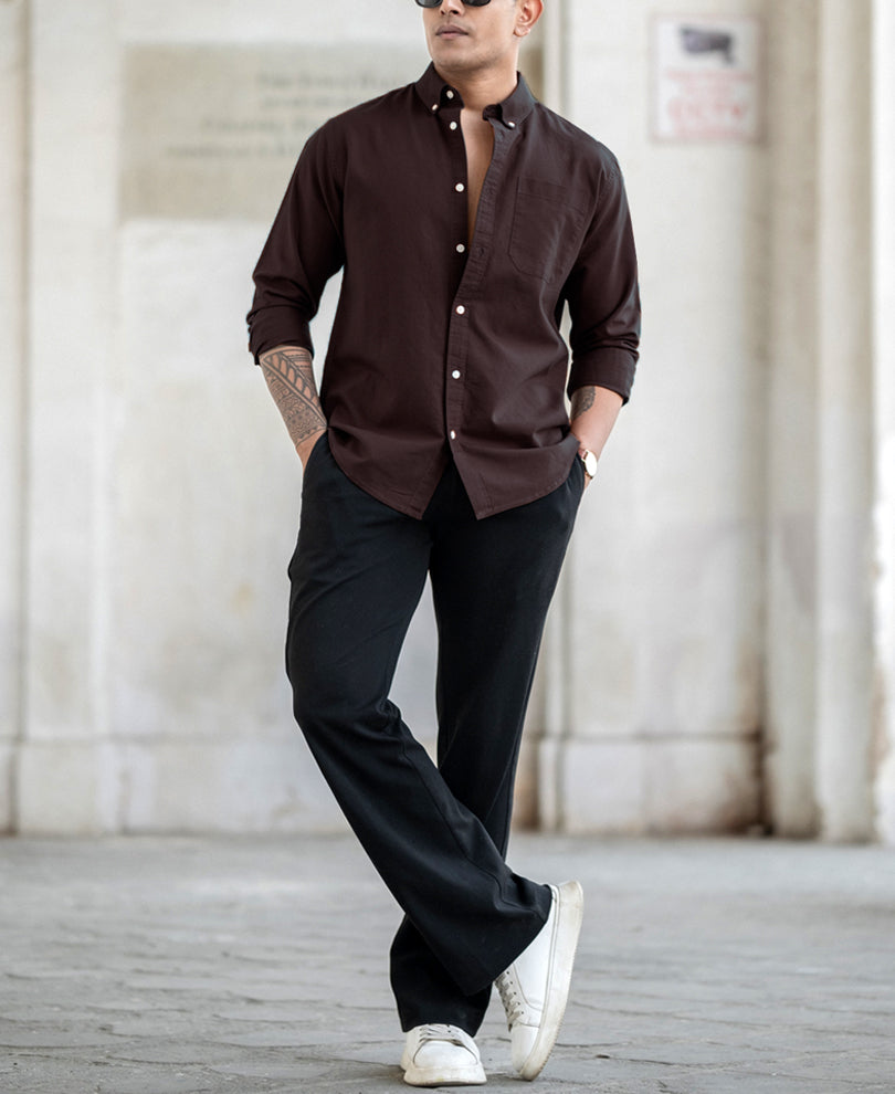 Brown Oxford Shirt