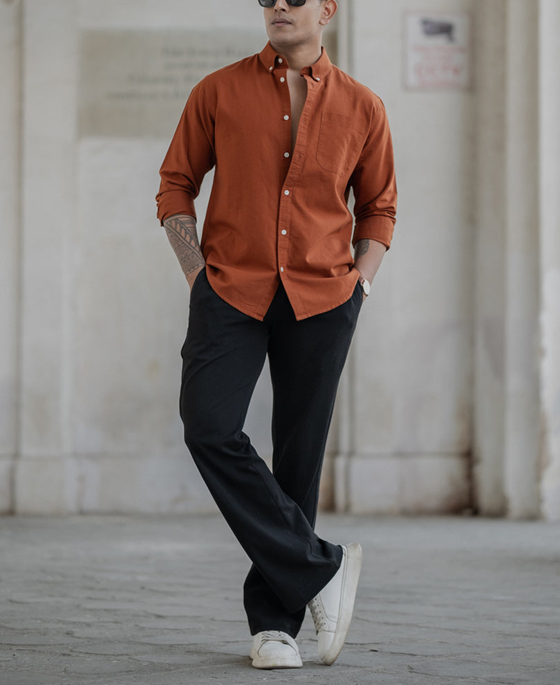 Tan Oxford Shirt