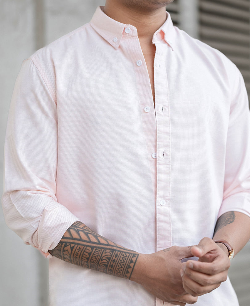 Mustard Micro Checks Shirt