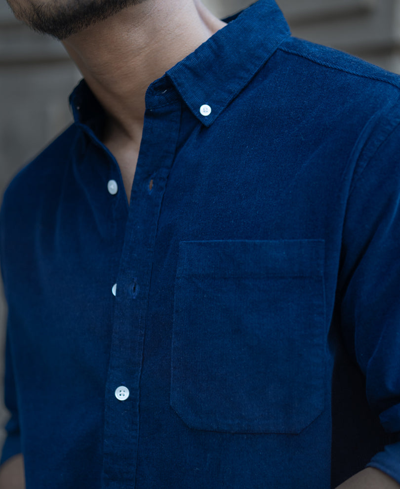 Navy Corduroy Shirt