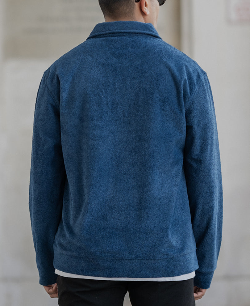Navy Quarter Zip Polo T-Shirt