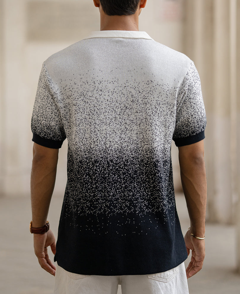 Ombre Jacquard Polo T-Shirt