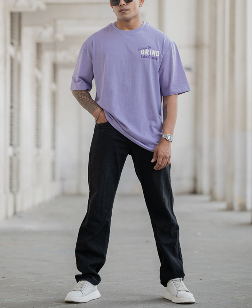 Lavender Patch Print T-Shirt