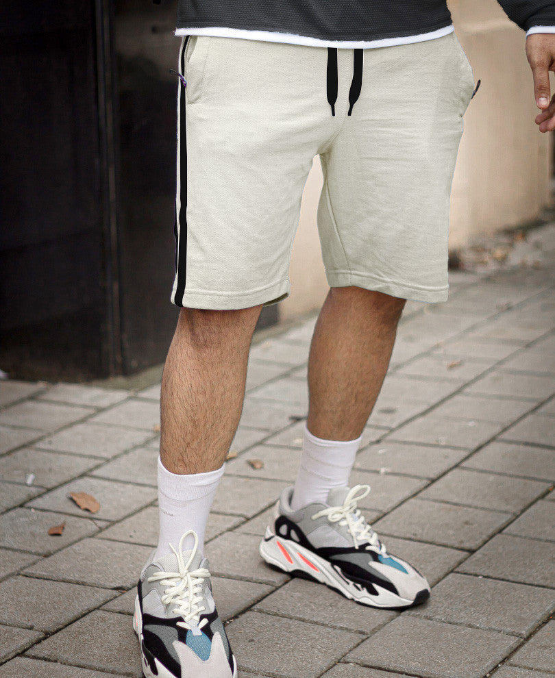 Acro Grey Double Side Stripe Shorts