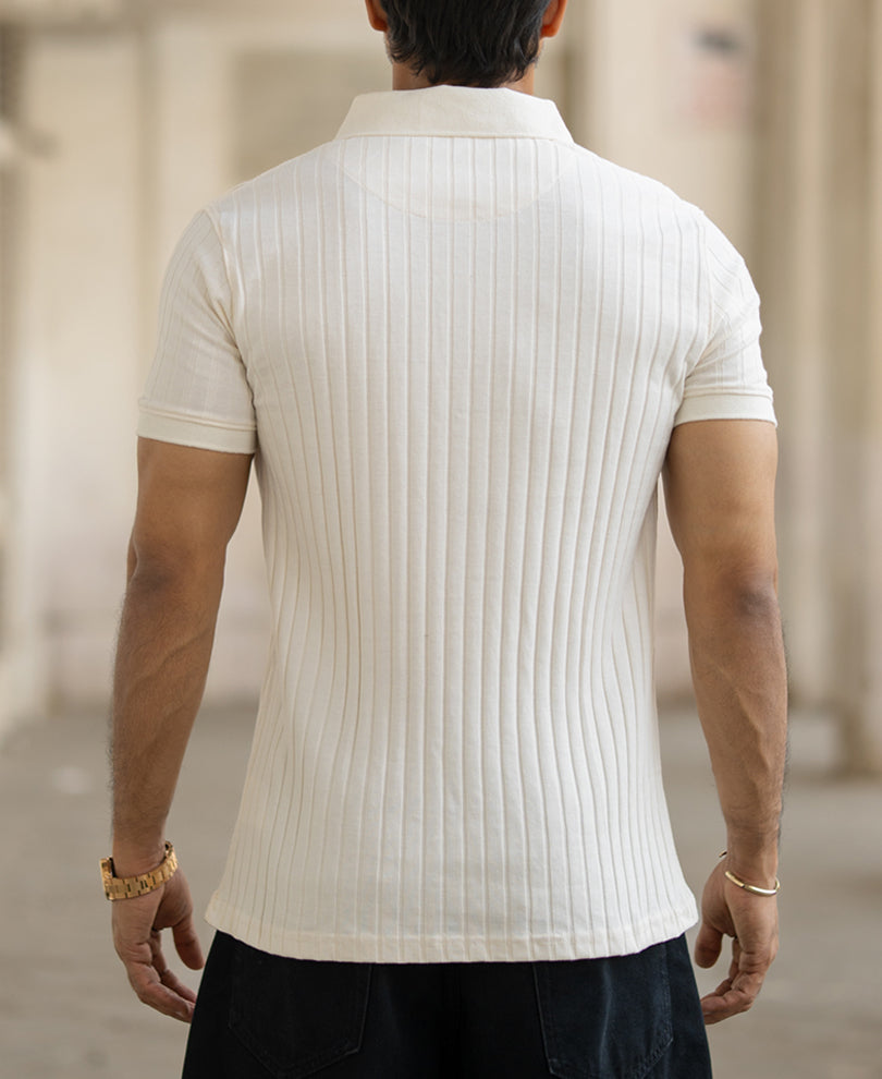 Alabaster Regular Fit Half Sleeves T-Shirt