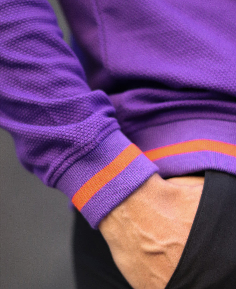 Purple Inspiration Print Oversize Drop Shoulder Sweatshirt