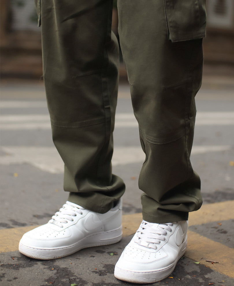 Olive Green Regular Fit Cargo Pant