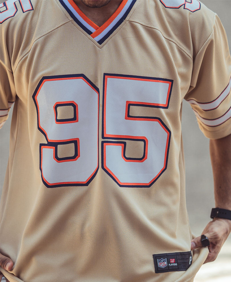 Beige 95 Print Oversize Drop Shoulder Dri-Fit Jersey