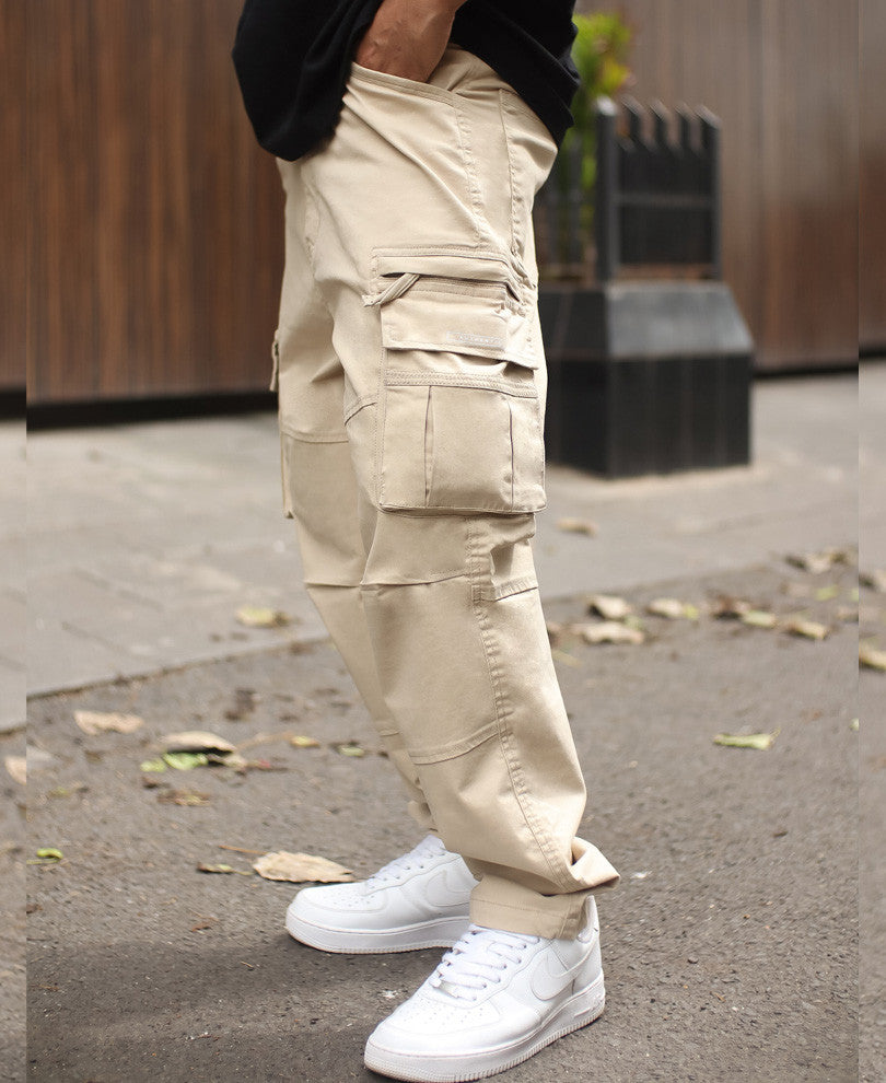 Camel Baggy Fit Side Pocket Cargo Pant