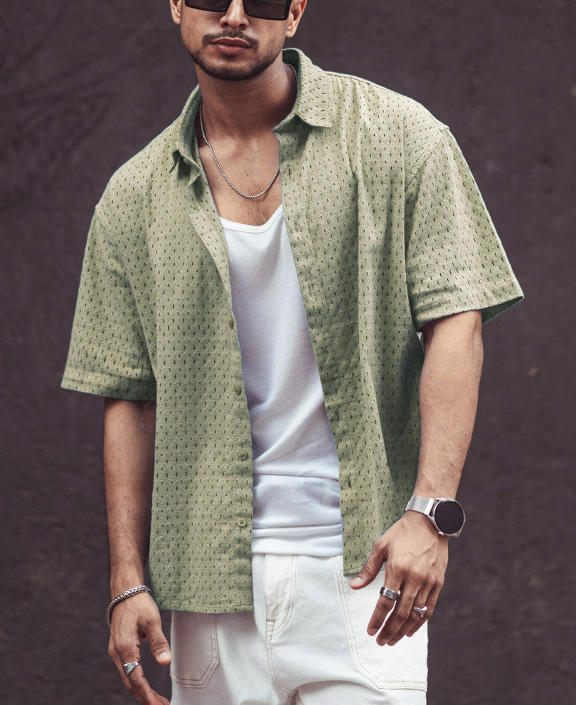 Pista Structured Oversize Drop Shoulder Shirt