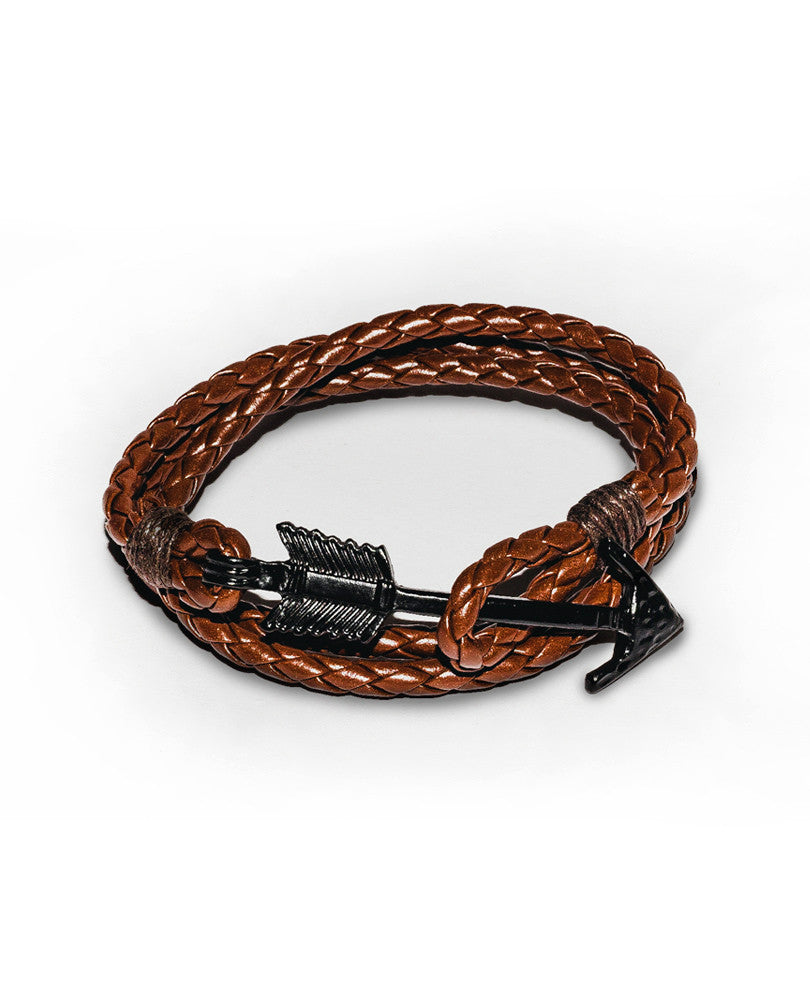 Brown Shining Braided Design Bracelet