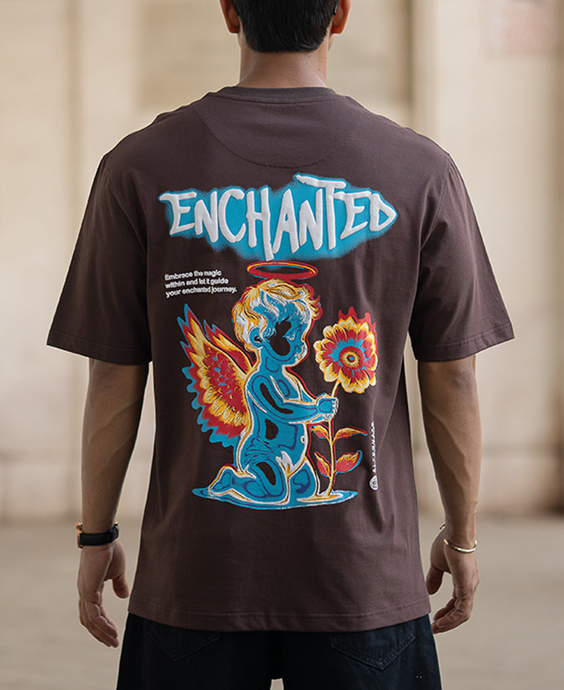 Brown Enchanted Print T-Shirt