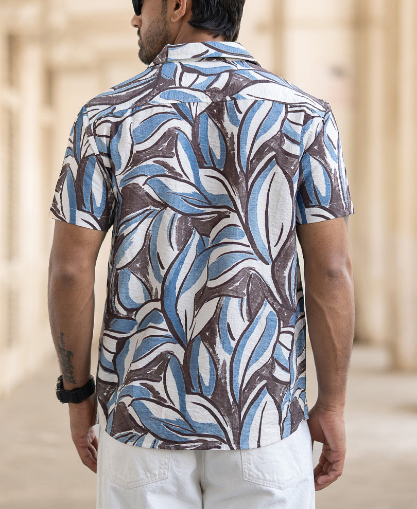 Abstract Print Cuban Shirt