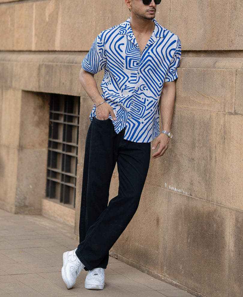 Royal Abstract Print Shirt