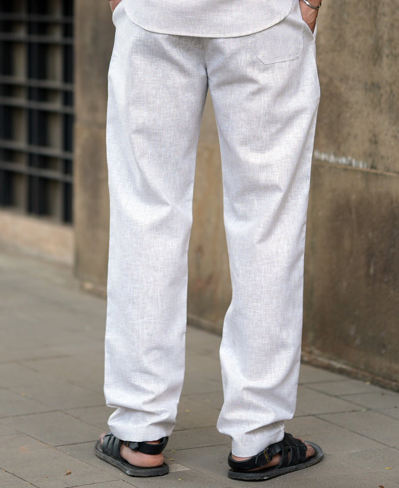 Beige Pin Stripe Trouser