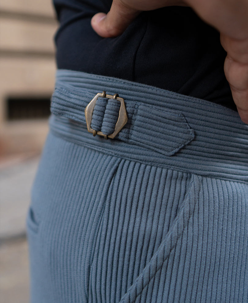 Grey Knit Gurkha Pant