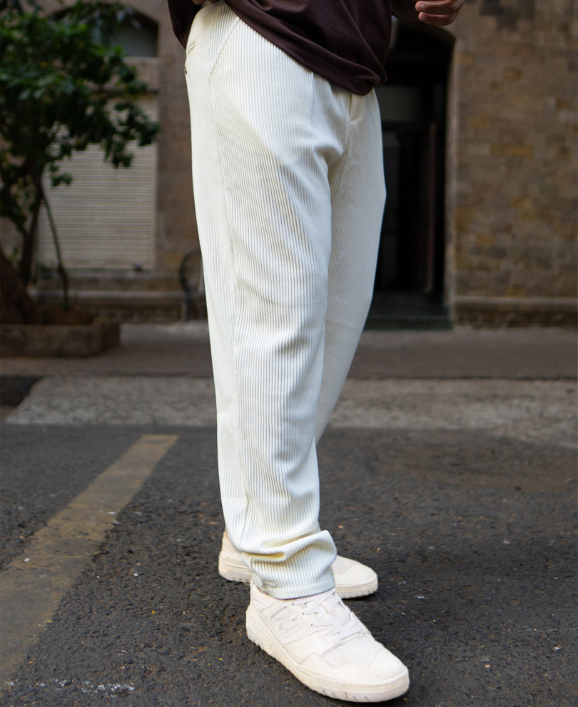 Cream Knit Gurkha Pant