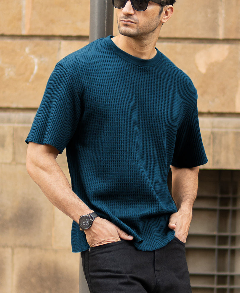 Blue Coral Structured T-Shirt