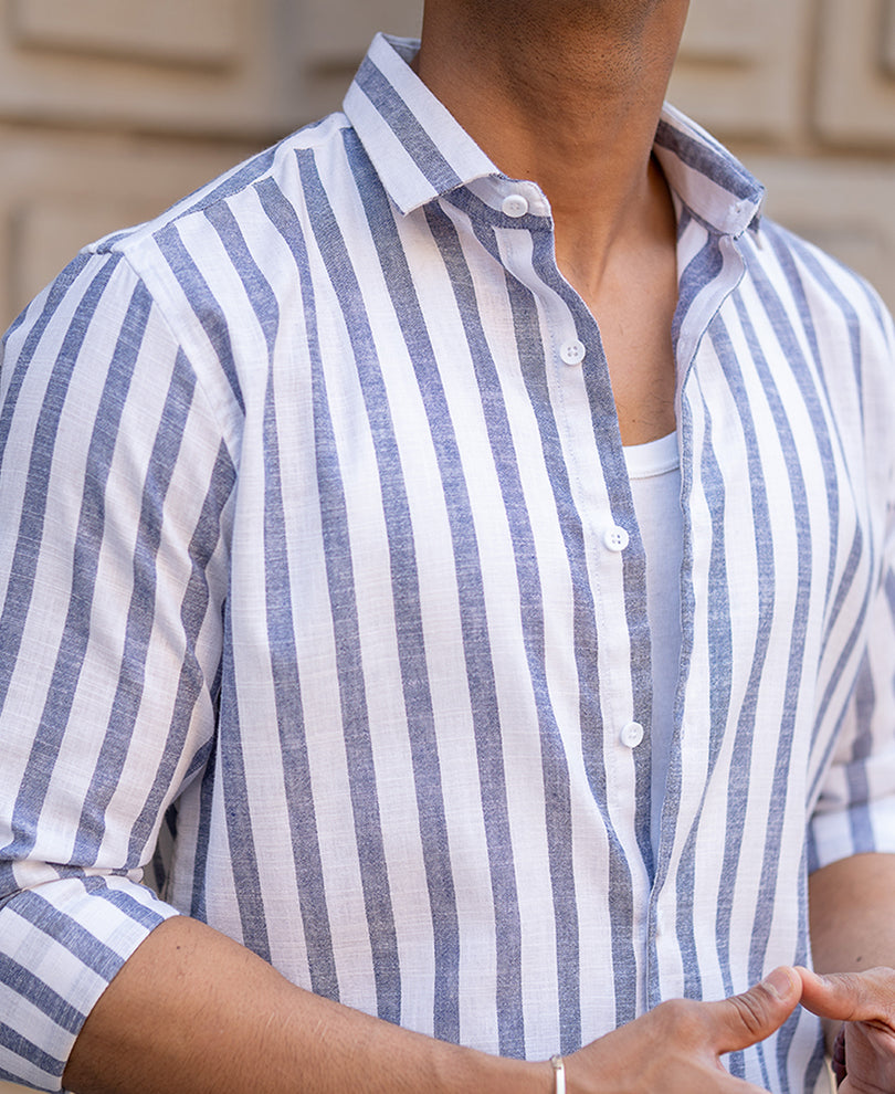 Navy Nautical Stripes Shirt
