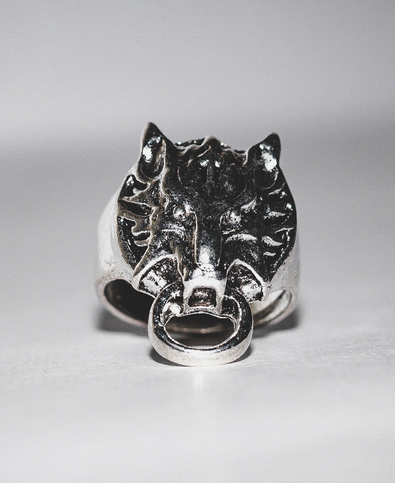 Devil Mask Silver Ring