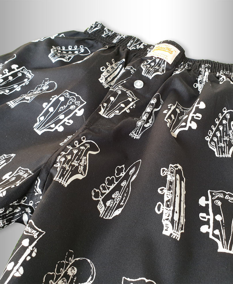 Black Guitar Handle Print Boxer