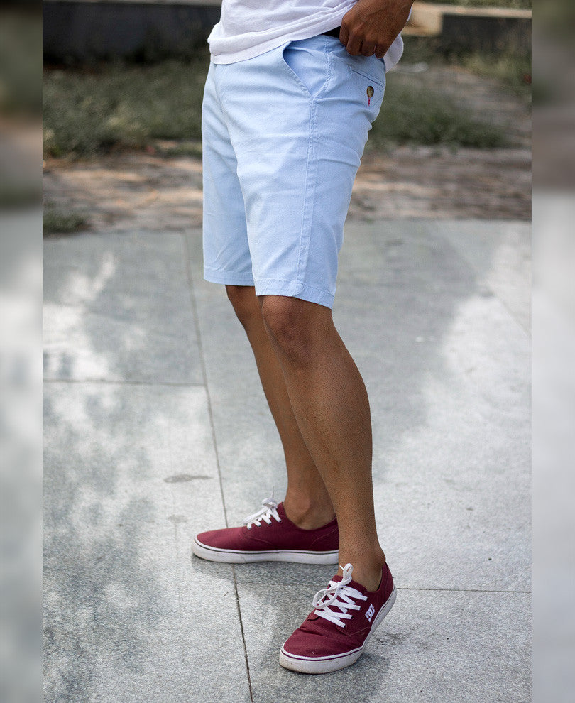 Light Blue Cotton Short