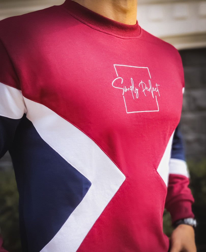 Maroon Simply Perfect Printed Full Sleeves T Shirt