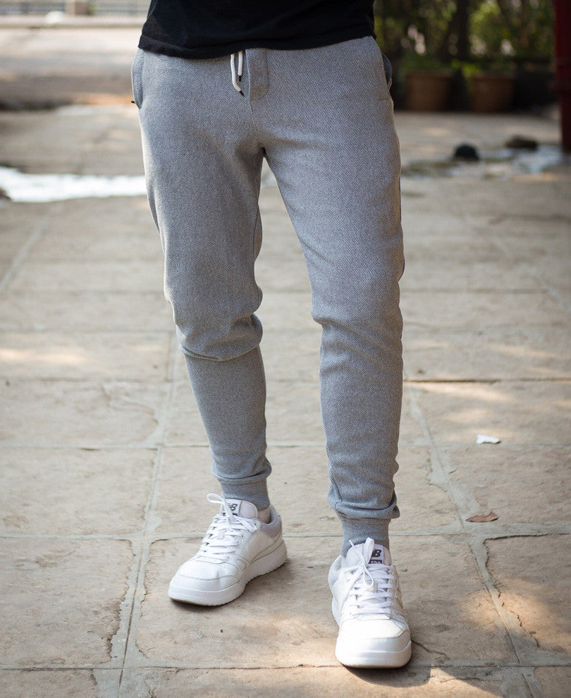 Grey With Back Pocket Joggers