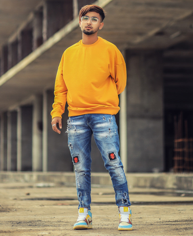 Mustard Plain Sweatshirt