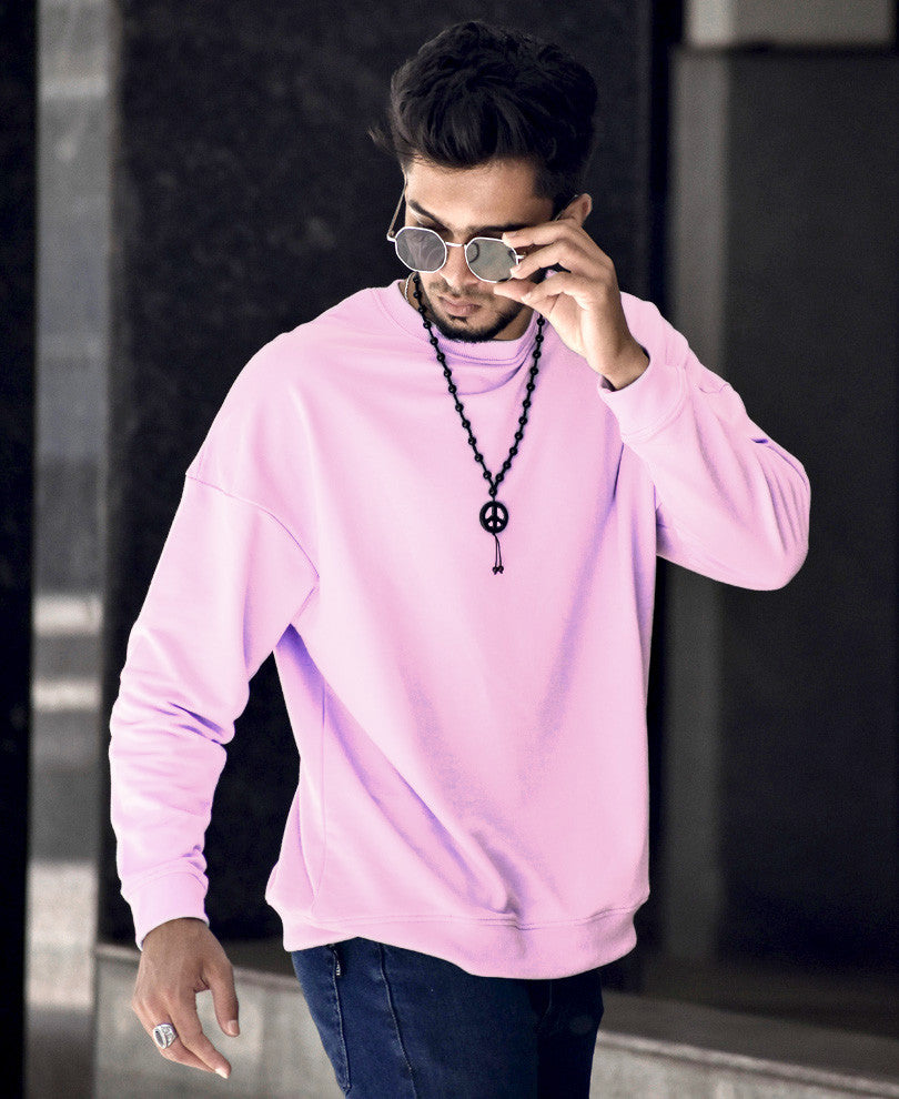 Light Purple Plain Sweatshirt
