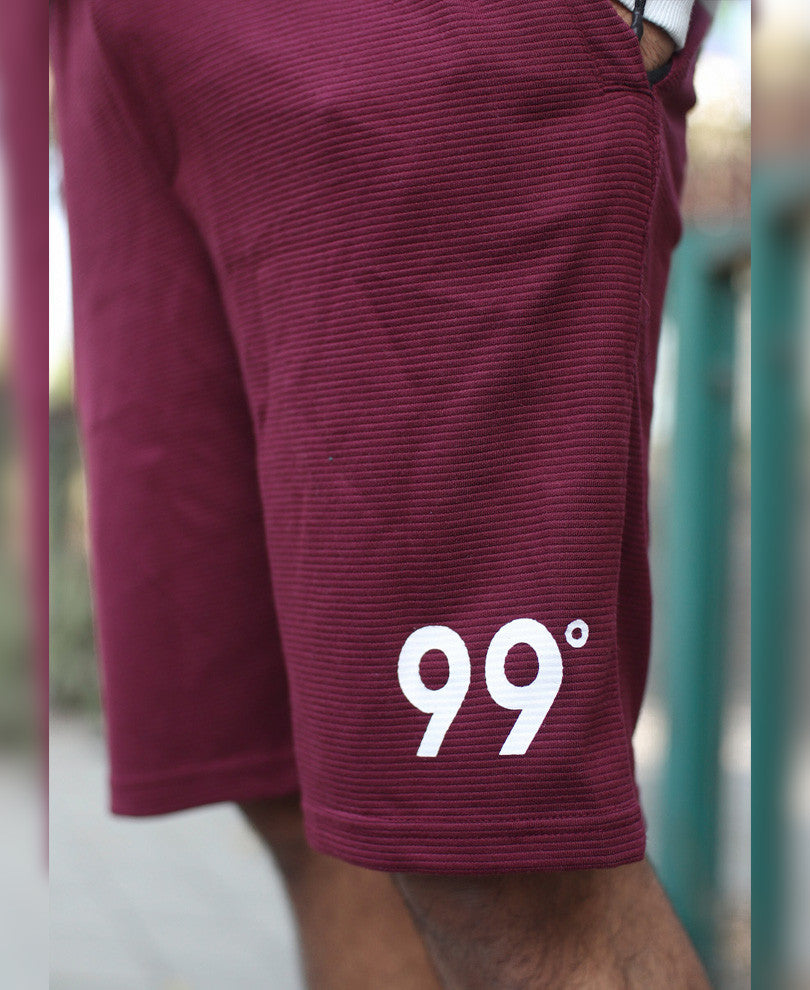 Maroon 99 Print Shorts