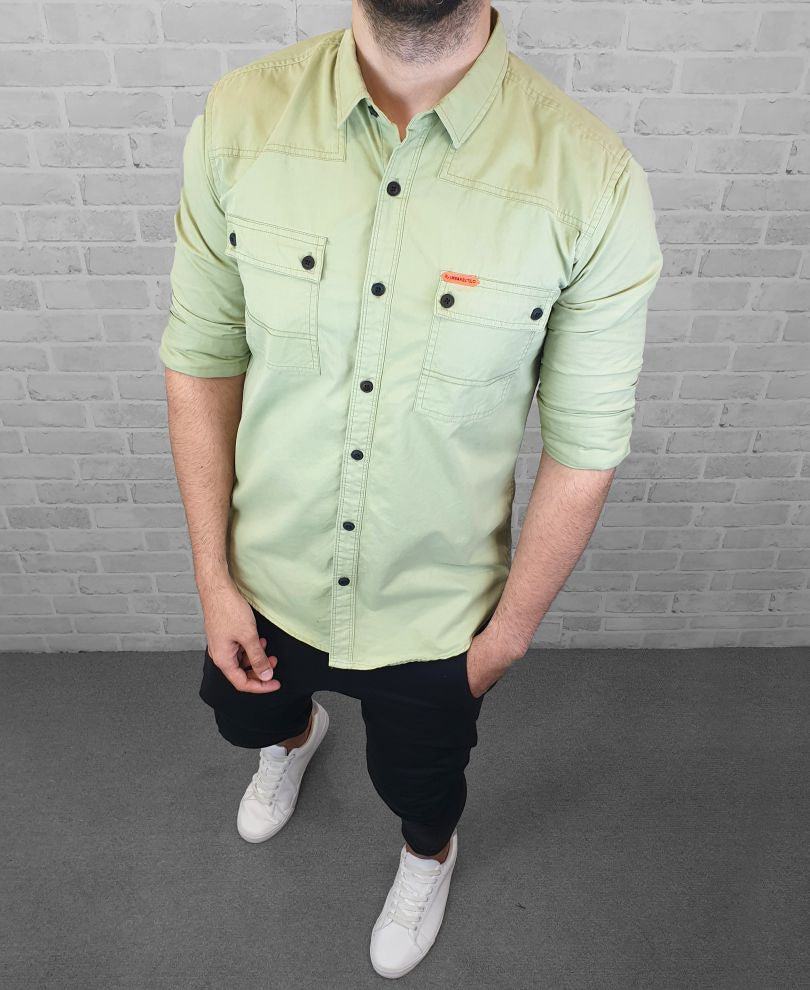 Pista Green Denim Shirt