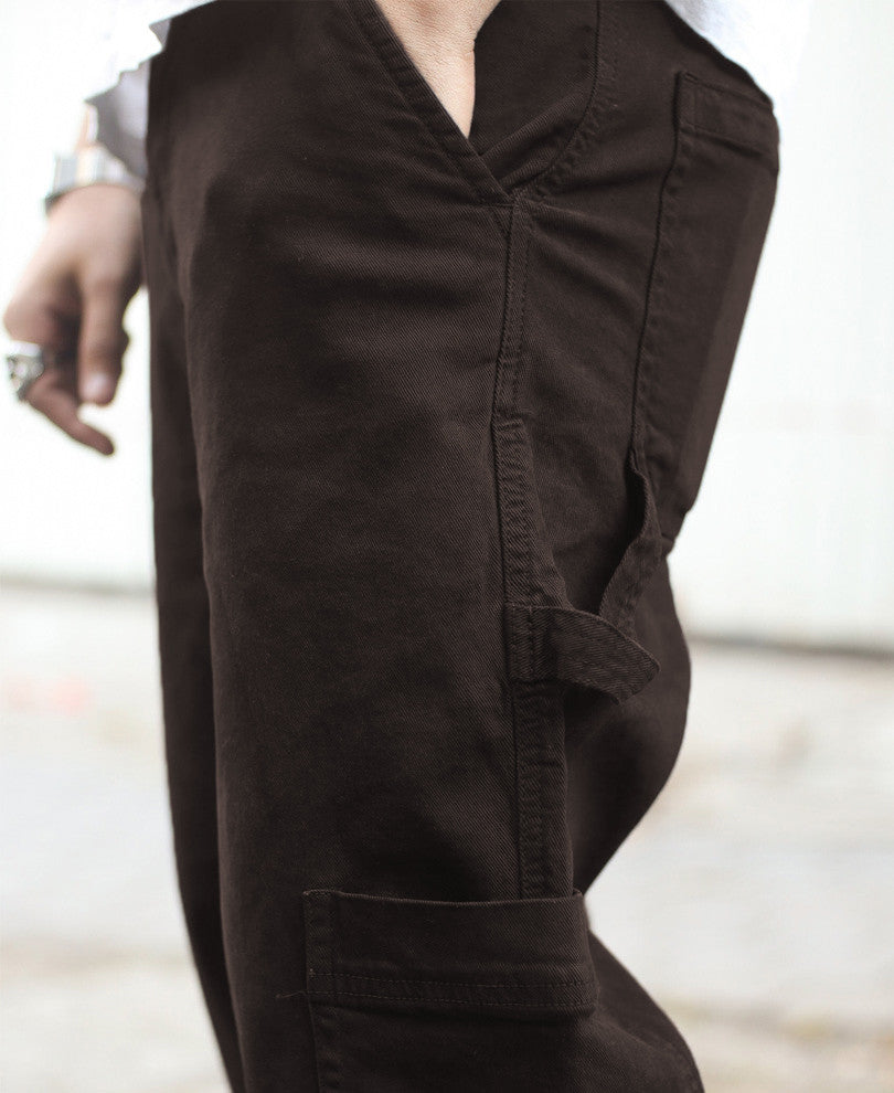 Brown Carpenter Baggy Fit Jeans