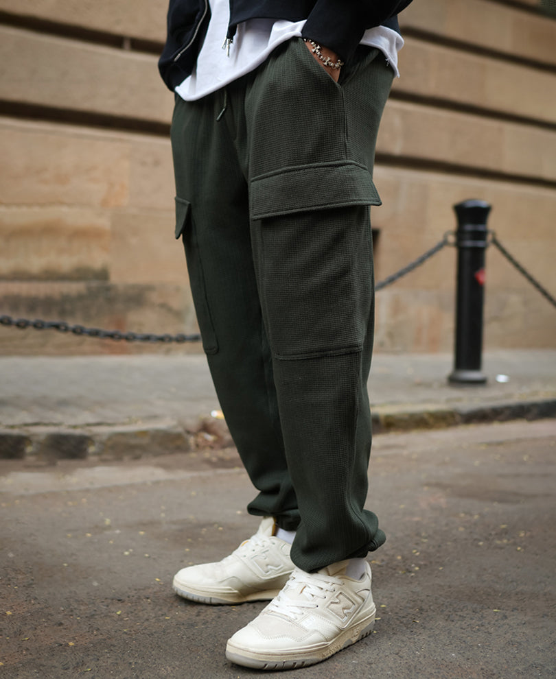 Olive Green Side Pocket Track Pant